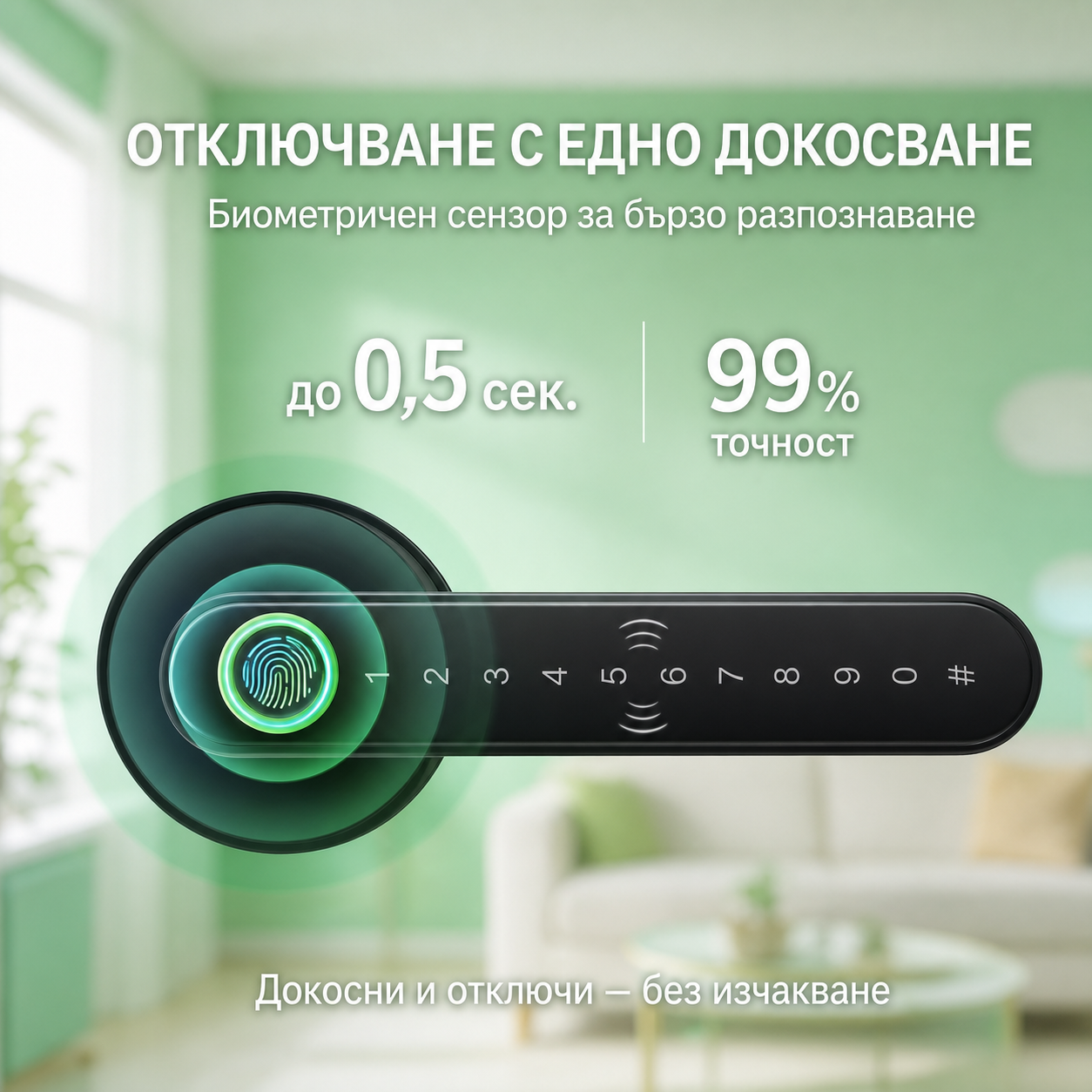 Бързо отключване с пръстов отпечатък