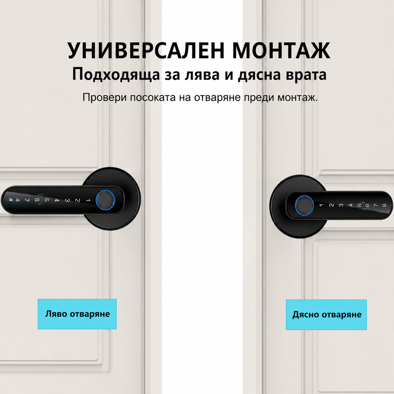 Монтаж на лява или дясна врата