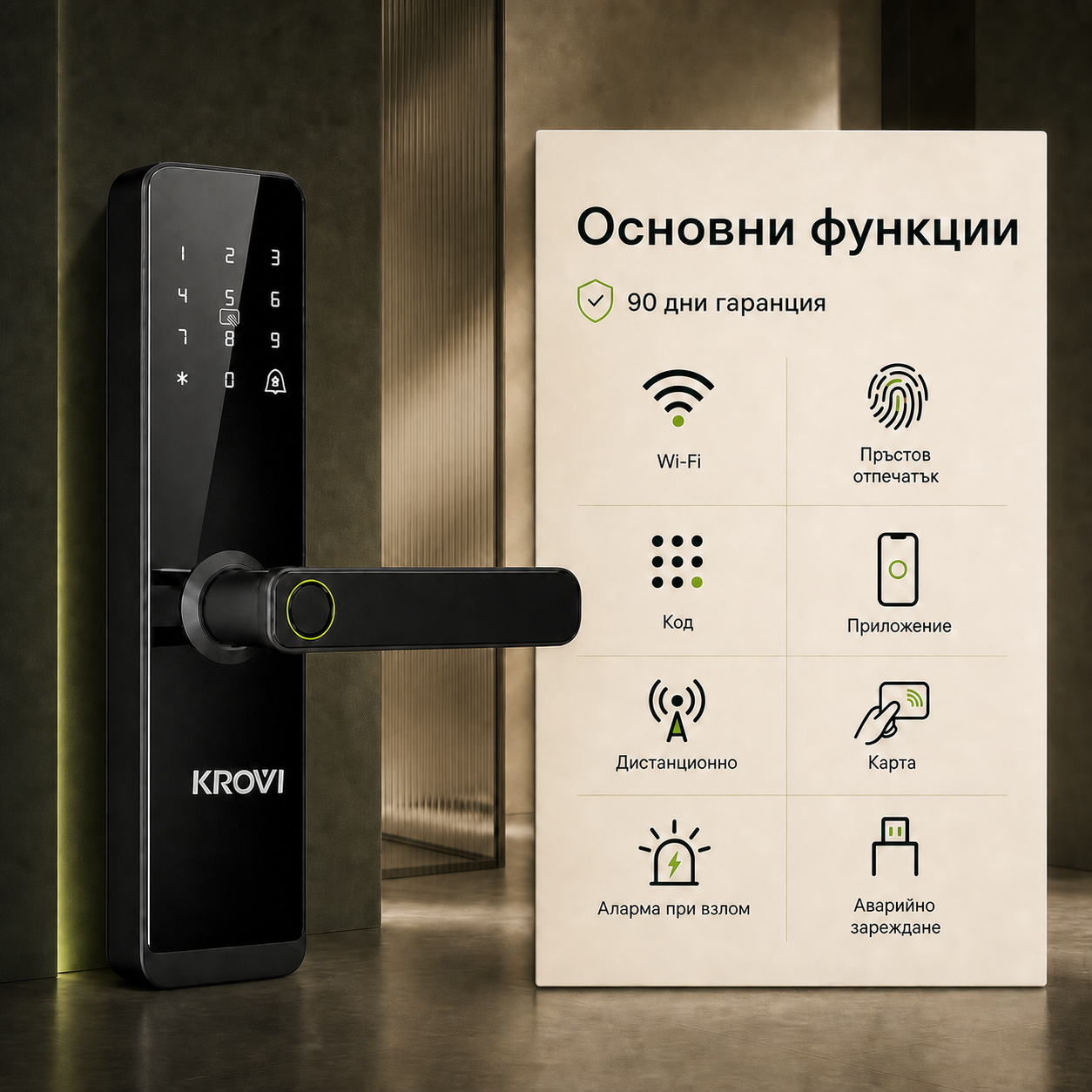 KROVI F03 с основните функции