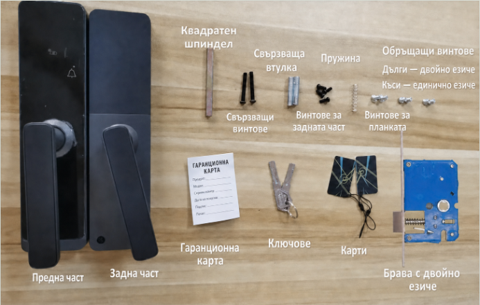 Комплект KROVI F03 с всички компоненти и надписи на български